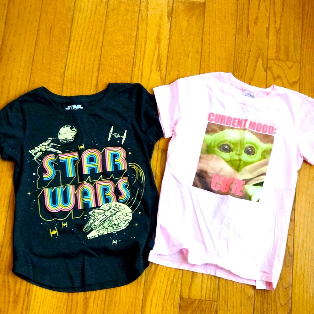 Baby Yoda Star Wars  Girls TShirt Lot 7/8 &8/10